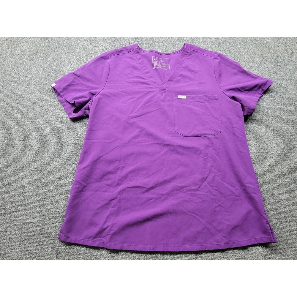 FIGS Technical Collection Purple V-Neck Scrub Top XL FW1111